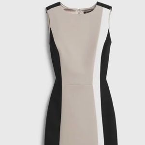 White House Black Market Womens Black Colorblock Sleeveless Sheath Dress Size 00